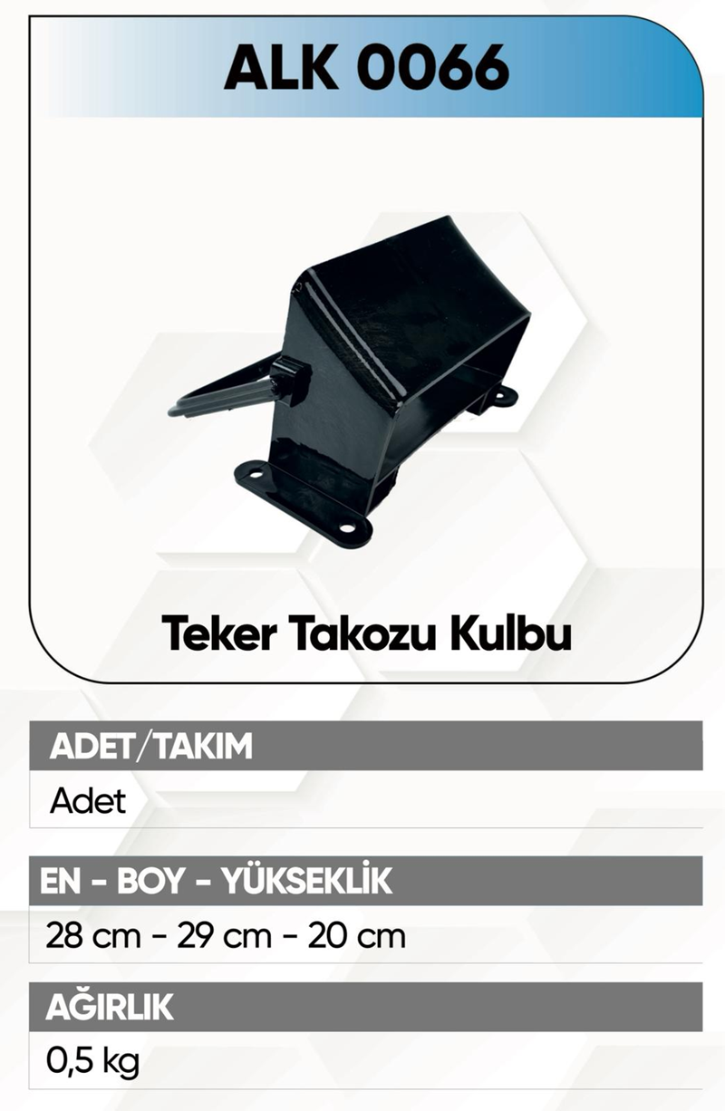Alkotek Dorse Teker Takozu Kulpu
