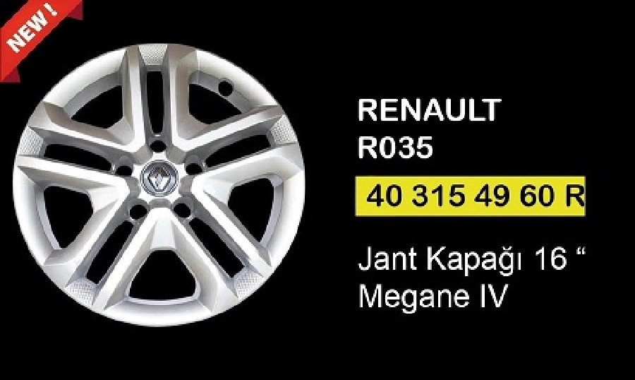 Jant Kap 16J (Ad) 5 Bijon - Megane 4 Attractıve 403154960R