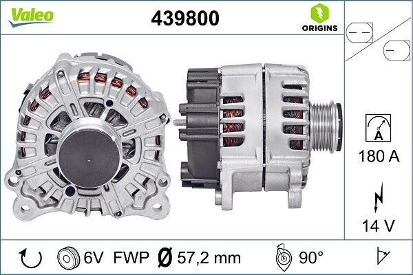 Alternator A4 A5 A6 A7 Q5 3,0 08> | VALEO 439800 | OEM 059903018QX