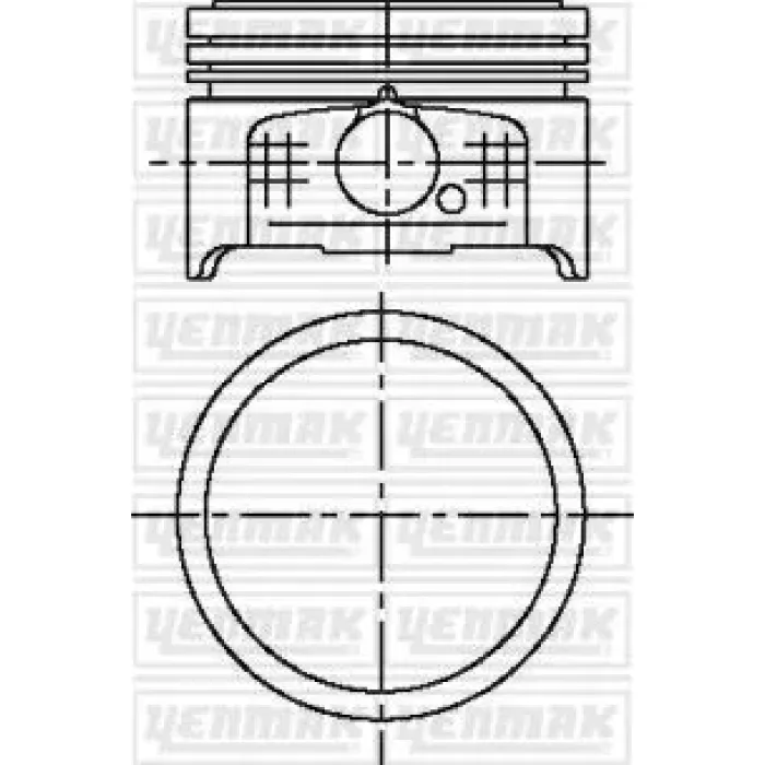 Piston Segman P106 P206 P306 Partner 2 Berlingo 2 TU3JP (1,4 8V) 04> Boy:50MM Tepe:Duz Tepe EURO4 (75,00) (Std) | YENMAK 31-04501-000 | OEM 0111AT 0111Z7