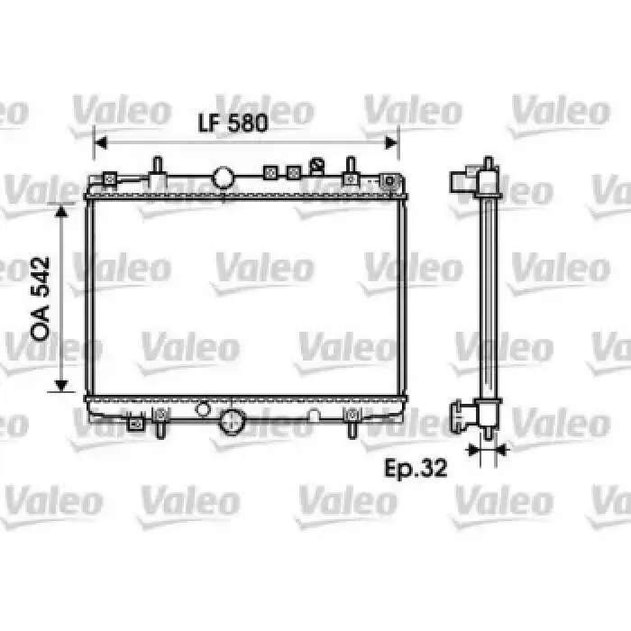 Motor Su Radyatoru Otomatik Klimali P406 YM C5 Em EW10J4 (2,0 16V) / DW10ATED (2,0HDI 8V) C5 EW7J4 (1,8 16V) / (95 04) | VALEO 734279 | OEM 133064R2