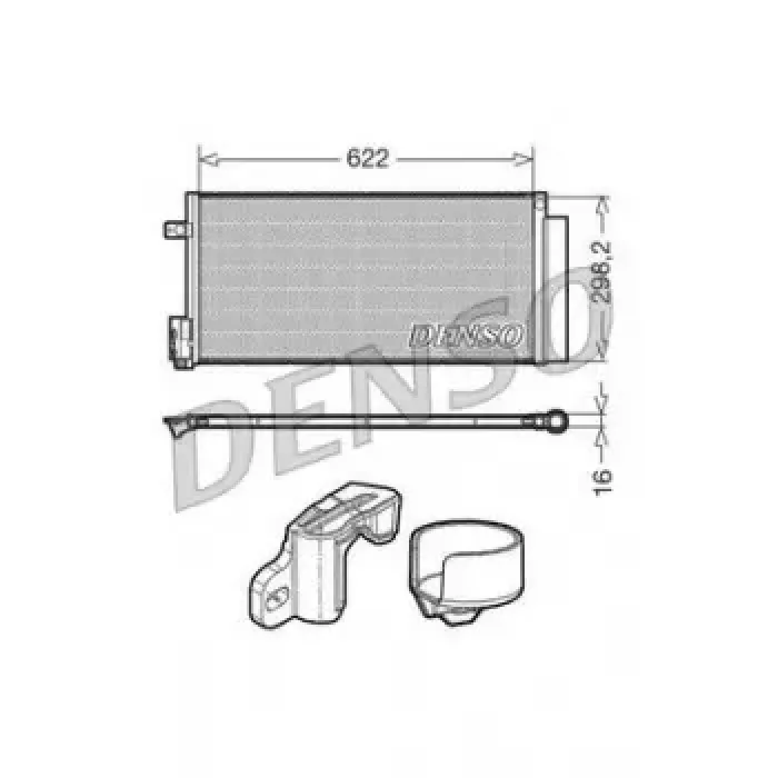 Klima Radyatoru Corsa D 13> Grande Punto 1.4 Bravo 2 1.4 1.6JTD 1.9D | DENSO DCN13110 | OEM 1850168