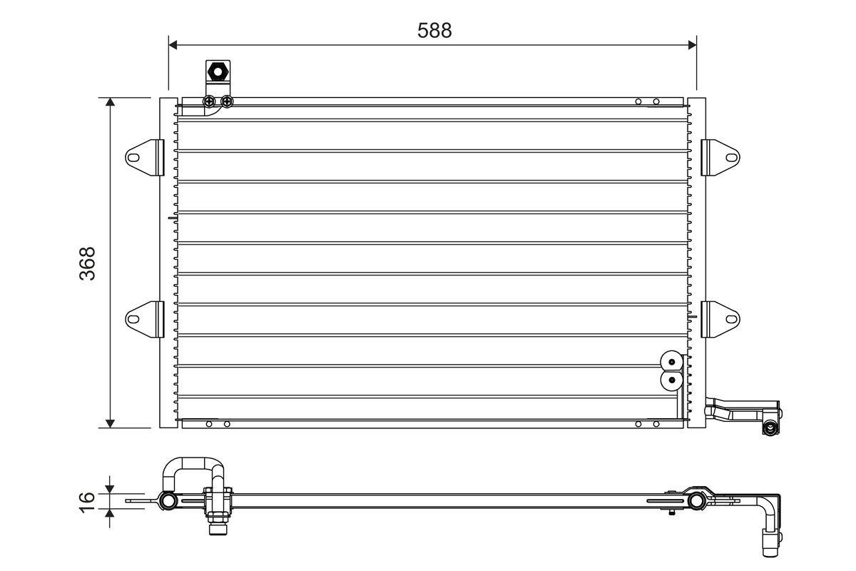 Klima Radyatoru Golf III / Cabrio / Variant / Vento 1.6 / 1.8 / 1.9 TDI / 2.0 Gti / 2.8 VR6 93>99 | VALEO 816910 | OEM 1H0820413 1H0820413 1H1820413 1H1820413A 1H1820413 1H1820413A