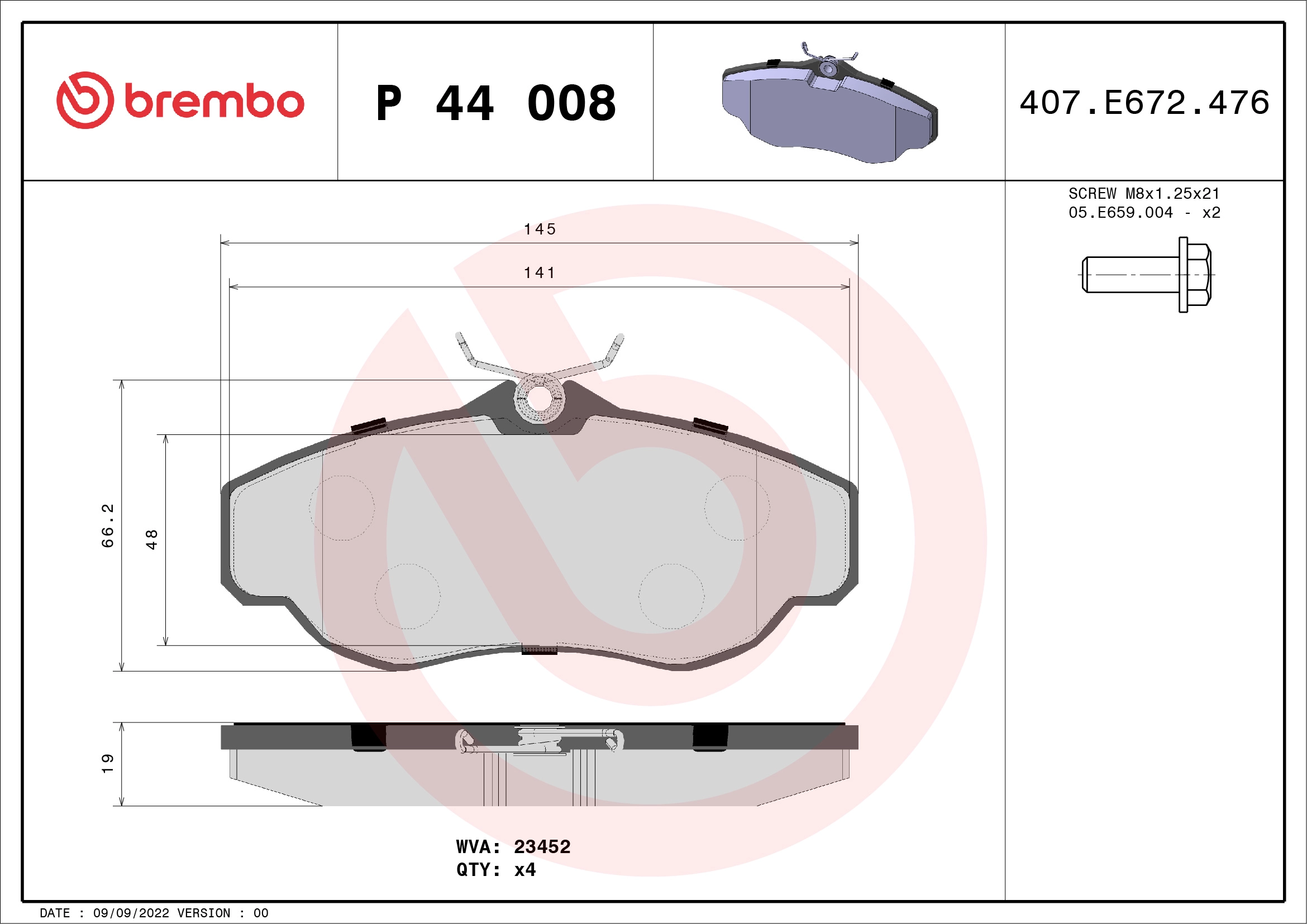 Fren Balatasi On Discovery II L318 98>04 Range Rover I 3.9 88>94 Range Rover II P38A 94>02 | BREMBO P44008 | OEM STC3685 STC3685 SFP100460 SFP500120 SFP100480 SFP000210 SFP500150 SFP100460 SFP500120 SFP100480 SFP000210 SFP500150