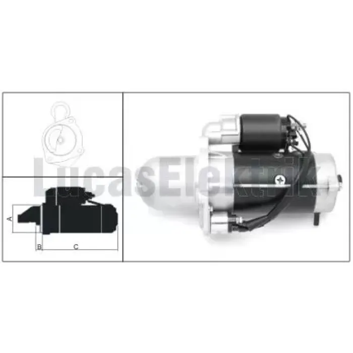 Mars Motoru 24V 4,0KW 9 Dis Atego 1 / 2 Citaro,Cito,Conecto,Unimog U,Vario,Econic,Lk / LN2 | LUCAS LES0067 | OEM 0041516201 0041518401 004151840180