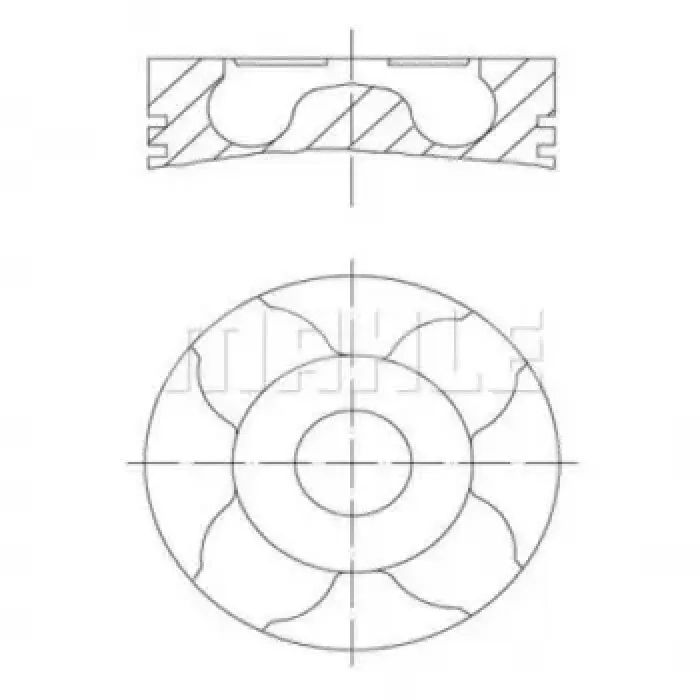 Piston Segman P206 P307 Partner 2 Berlingo 2 C4 C5 2 P308 P3008 P5008 DV6 (1,6HDI 16V) Focus Cmax 1,6TDCI (75,00MM) / (Std 0,40 Kısa) EURO4 Motor | MAHLE 0400630 | OEM 7M5Q 6110 AA 0628R4