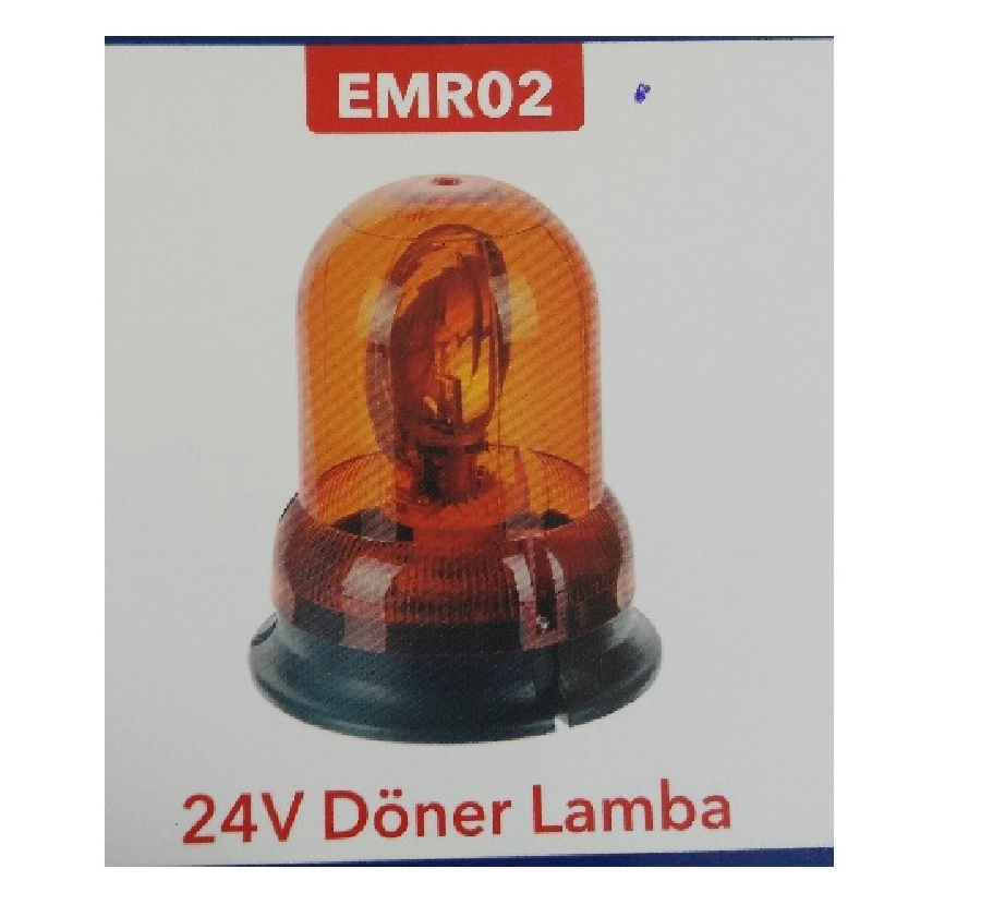 Tepe Döner Lamba Sarı 24V Ampüllü Civatalı (Dişli) | OEM EMR02