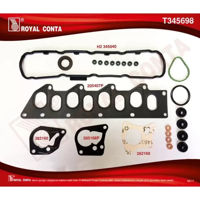 Ust Takim Contasi (Yarim) Rainz Keceli ve Subap Lastikli Trafic Laguna 1,9DCI (F9Q) | ROYAL T345698 | OEM 7701470288