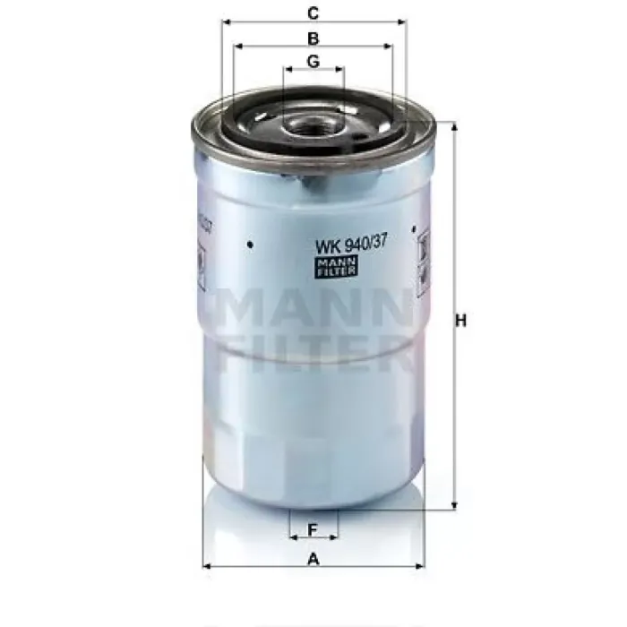 Mazot Filtresi Canter Montero 4×4 Pajero 3 4×4 Shogun 4×4 | MANN WK940/37X | OEM ME132525 ME132526