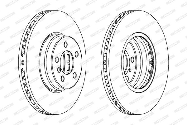 Fren Diski On Range Rover 02-09 4.4 Benzin | FERODO DDF1436C-1 | OEM SDB500181 SDB500182