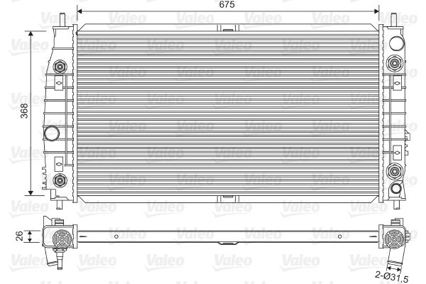 Radyator Chrysler 300M 2,2 | VALEO 701556 | OEM 5010359AA