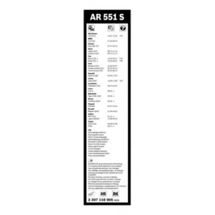 Silecek Supurgesi Takim Aerotwin [550 / 500 MM] | BOSCH 3397118905 | OEM CIT 6426R8 CIT 6426R2 6426R8 6426R2