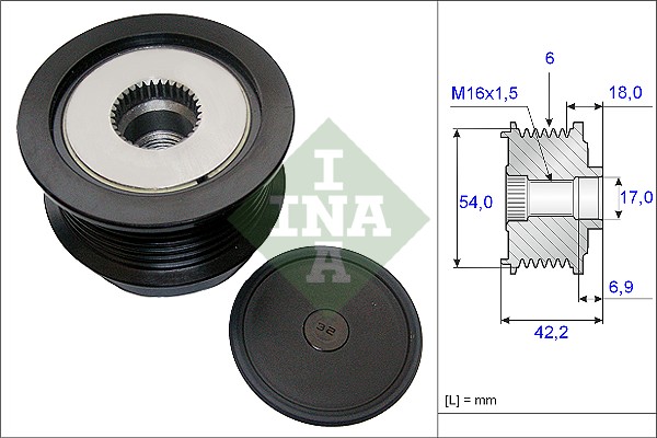 Alternator Kasnagi Combo D A13FD Doblo 3 Egea 500L 1.3 Mjet | LITENS 920856 | OEM 13308507