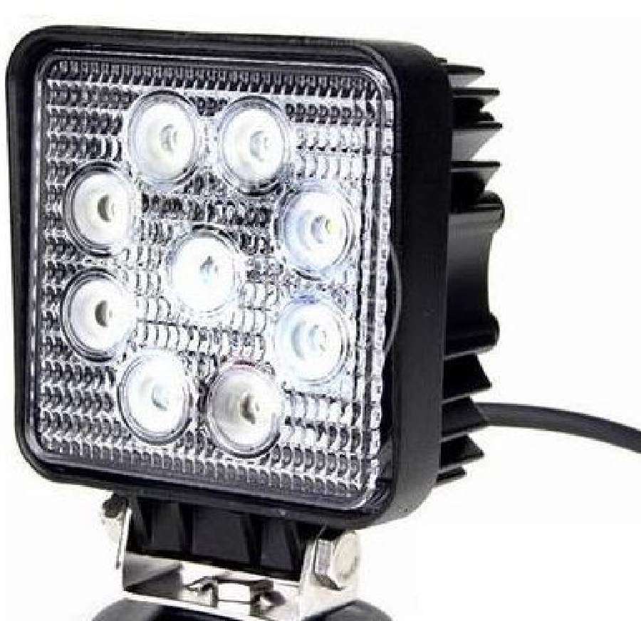Çalışma Lambası Kare 9 LEDX3=27W Metal *** Kalın *** | OEM 0520010101
