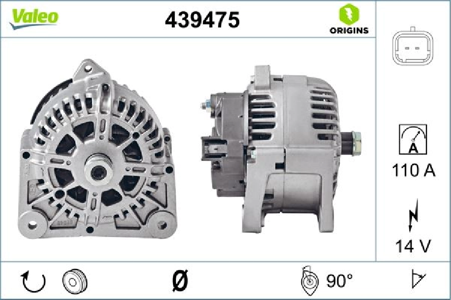 Alternatör 12V 110A TG11C011 Clio 2 1,5DCI Megane 2 (437434) | OEM 439475
