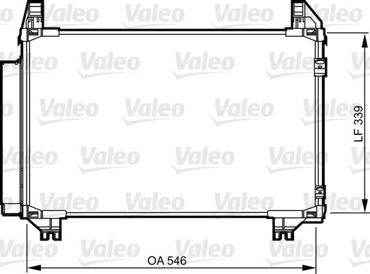 Klima Radyatoru Trezia Urban Cruiser / Verso S / Yaris (550X338X16) | VALEO 814233 | OEM 8846052110