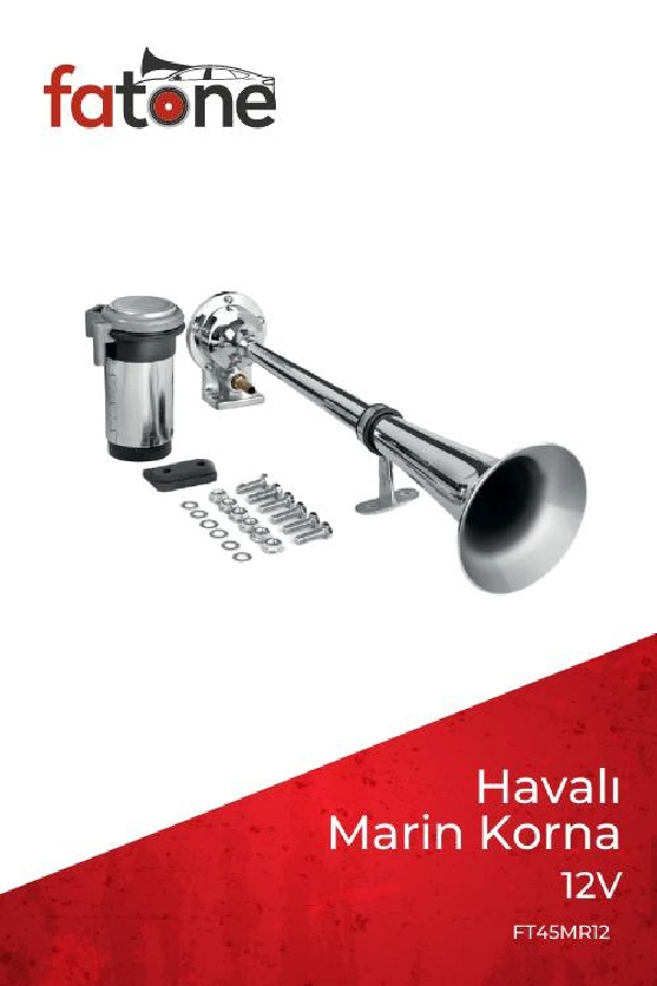 Korna Kompresörlü Marin 12V 115Db 45cm ( Motorlu ) | OEM FT45MR12
