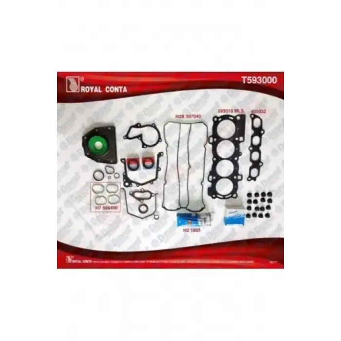 Motor Takim Conta (Reinz Keceli+Subap Lastikli) S,K,C Dahil Focus II 03>07 Focus II C Max 04>07 1,6 Zetec S Pfi 16V | ROYAL T593000 | OEM 4M5G 6008 FULL