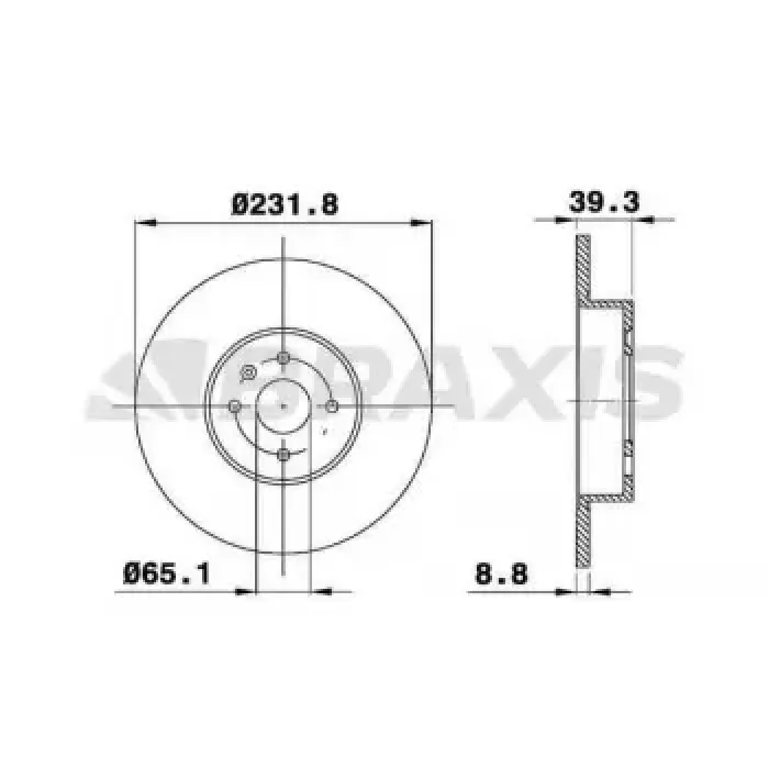Arka Fren Aynasi Cordoba 96>02 Ibiza III Arosa 00>04 Polo 96>01 | BRAXIS AE0473 | OEM 6N0615601A 6N0615601A 6N0615601B 6N0615601B