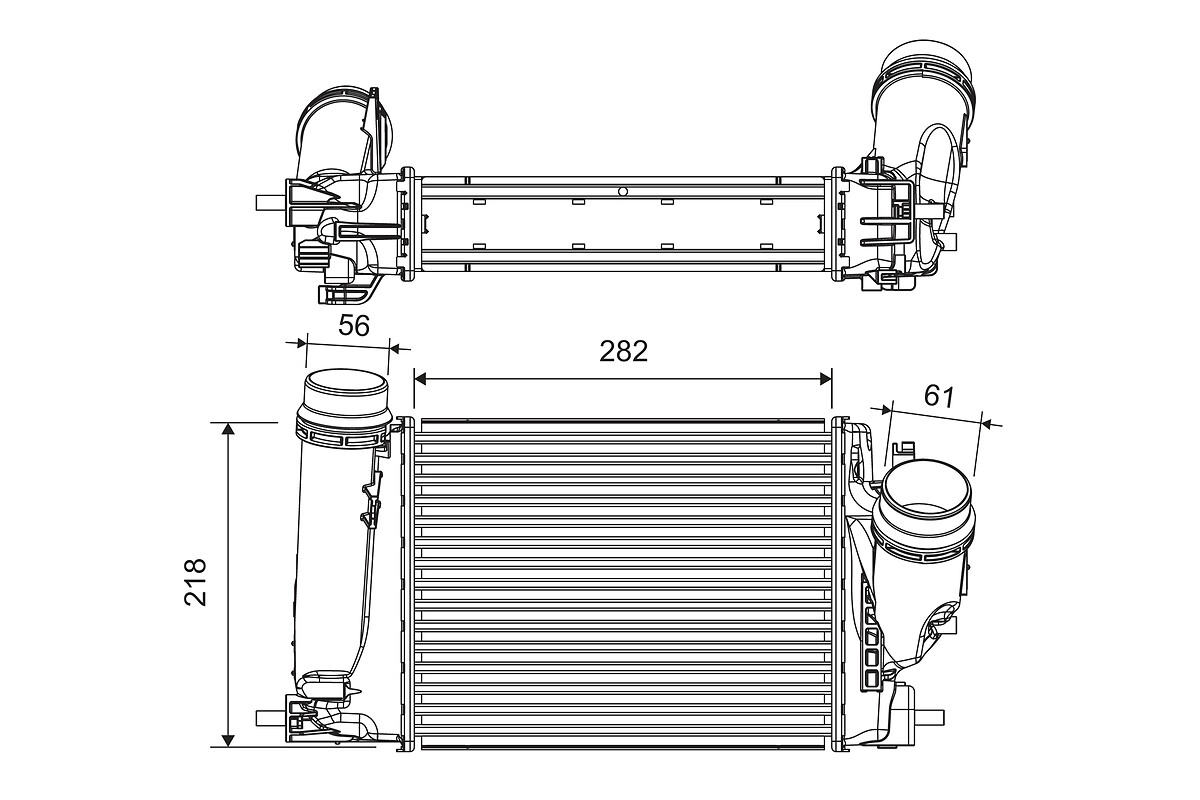 Turbo Radyatoru (Intercooler) Nissan Qashqai 1,6 DCI 2013> Xtrail T32 1,6 DCI 2013> Kadjar 1,6 DCI 2015> Megane 4 1,6 DCI 2015> Scenic 4 1,6 DCI 2016> Talisman 1,6 DCI 2015> | VALEO 816759 | OEM 14461-4BE0A 14461-4BE0A 144614EB0A 14461-4EB0A