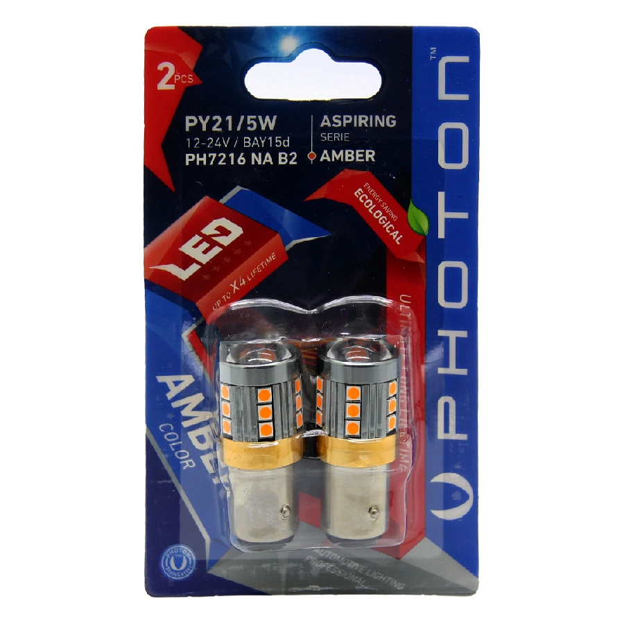 Ampul P21, 5W Amber 1016 (2'Lİ Blister) | OEM PH7216NAB2