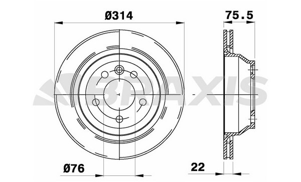 Arka Fren Aynasi Havali Touareg 3,0 V6 TDI / 3,2 V6 / 3,6 V6 FSI / 4,2 V8 FSI / 4,2 V8 / 6,0 W12 | BRAXIS AD0283 | OEM 7L6615601C 7L6615601C 7L6615601E 7L6615601G 7L6615601E 7L6615601G