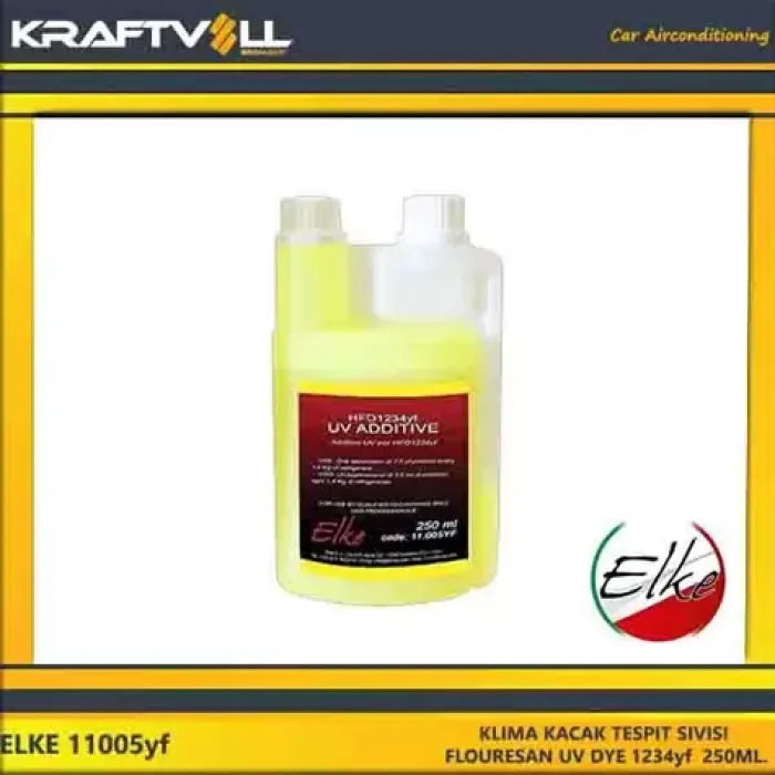 Klima Kacak Tespit Sivisi Flouresan Uv Dye 1234YF 250ML.(İtalyan Elke) | ELKE 11005YF