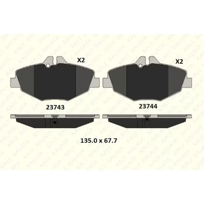 Fren Balatasi On E-Class W211 02>08 S211 03>09 | KALE B 23743 203 25 MSH | OEM A0034209920