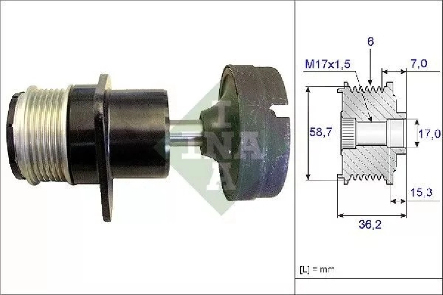 Alternatör Kasnak Ford Connect Aktarma Kaplini 535015710 F-233608.1 | OEM PRS-SH-015710