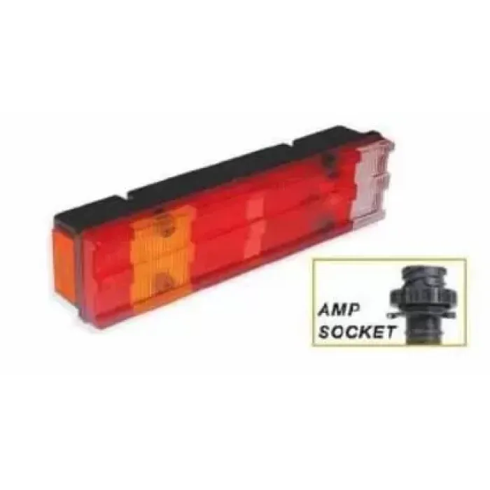 Stop Lambasi Kanalli Sol Amp Soketli Plakali Mercedes Atego 1-2 / Axor / Kısa Tip 470MM / 7 Fonksiyonlu | CERKEZ PD800-53 | OEM 0035445203 0025449703 0035445703 0035445803 0035445403