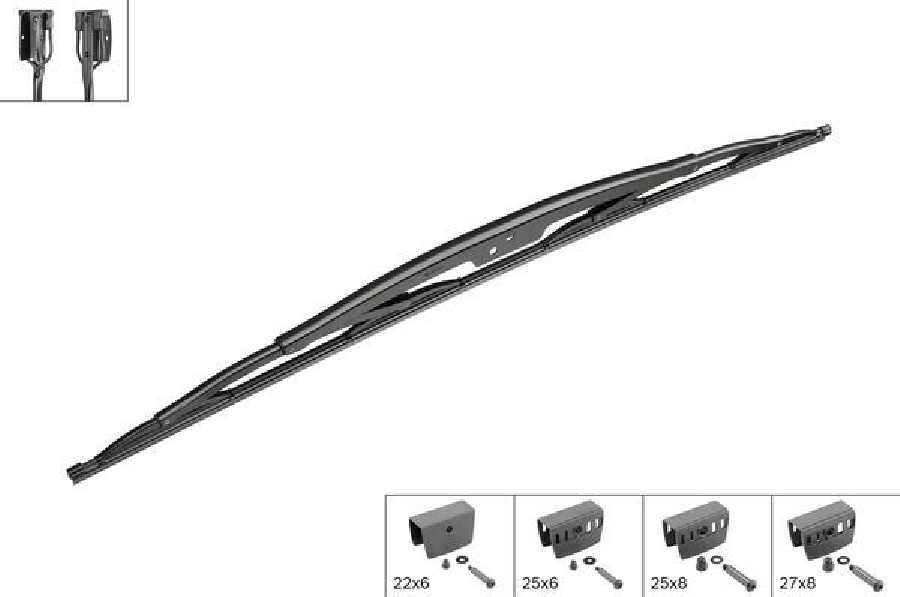 Silgi Paleti 1000mm Grafitli (2 Adet) - Mercedes 0304 06, Mercedes V8 92 Model | OEM SS100T
