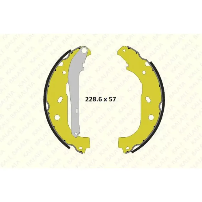 Arka Fren Balatasi (Pabuc) Connect 1,8TDCI 02>13 | KALE B 1222 0450 05 P KF23 | OEM 2T14 2200 AC T123809 T123809