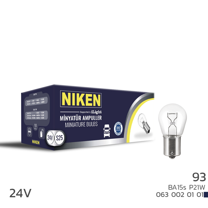Niken 24 Volt 93 21W Sinyal Ampülü BA15S
