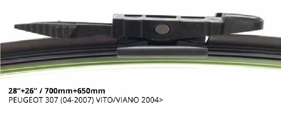 Silgi Paleti (2 Adet) 700 ve 650mm Muz - Peugeot: 307 200 (2005-2008) 307 Hb (2004-2007) 307 Sw (2004 | OEM SA1017