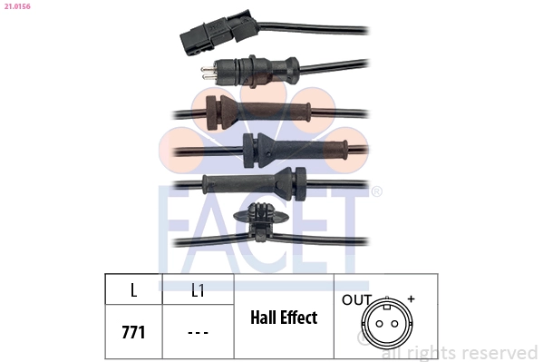 ABS Kablosu Sensoru On Megane 2 | FACET 21.0156 | OEM 8200446282
