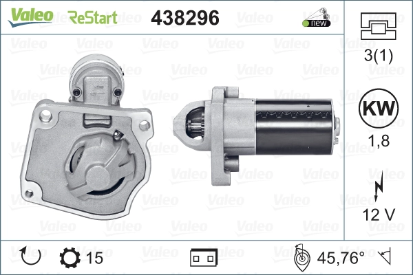 Mars Motoru C4 Cactus P308 | VALEO 438296 | OEM 9674077280