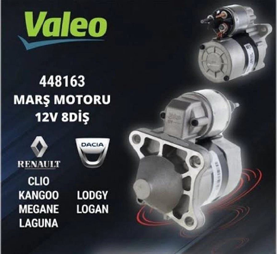 Marş Motoru 12V 8D 0,85W - Renault Megane I-2-Clio 2-Kangoo | OEM 448163