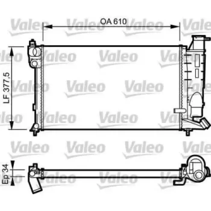 Motor Su Radyator 306 Gti XU10J4RS (Alt Hortum Yeri Gecmeli) | VALEO 731391 | OEM 1330.06 1330.06 1330.50 1330.50
