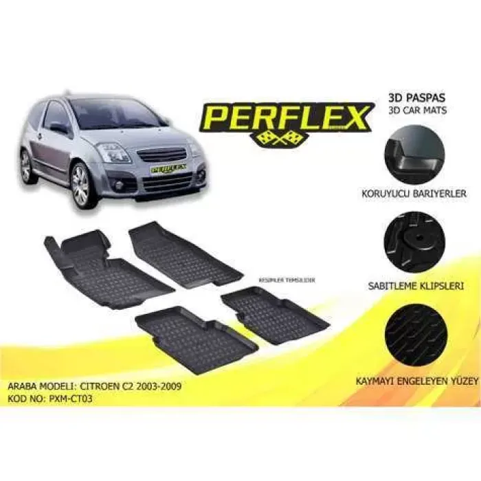 Paspas 3D Havuzlu 10-Mat C2 03>09 | PERFLEX PXM-CT03