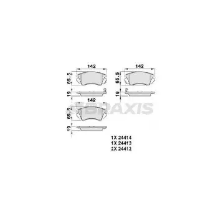 On Fren Balatasi Insignia Astra J Zafira C 17 Inch Jant | BRAXIS AB0144 | OEM 1605434 22959104 1605232 13237751