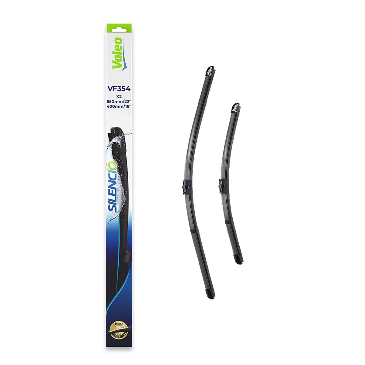 Valeo Silencio X Trm Flat Blade VM354 (X2) / (550+400 MM) Alfa Romeo 147 | VALEO 574368 | OEM 50516364 50516542 50516546 50516