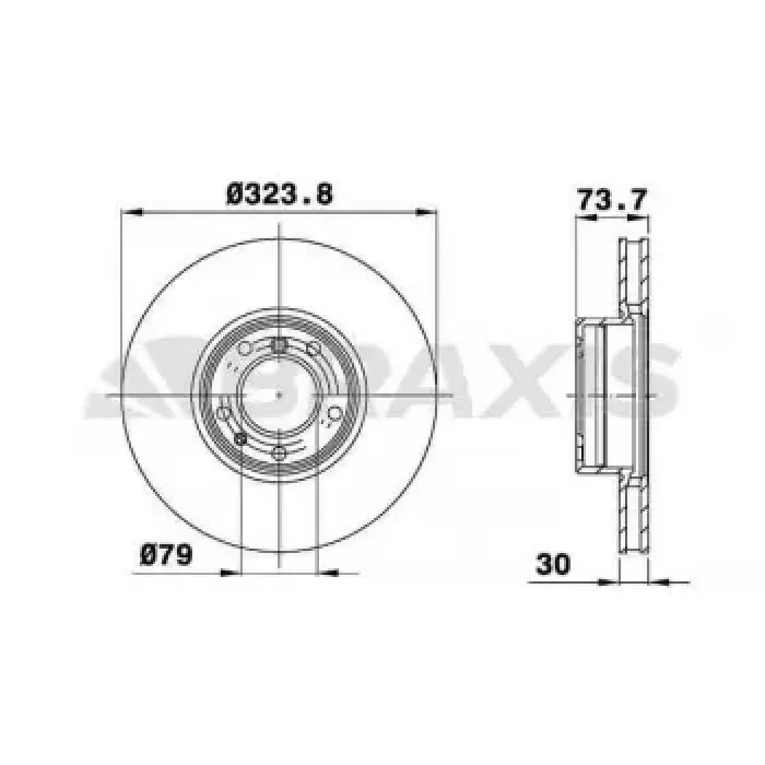 Fren Diski On Bmw E39 00>04 | BRAXIS AD0344 | OEM 34116767059
