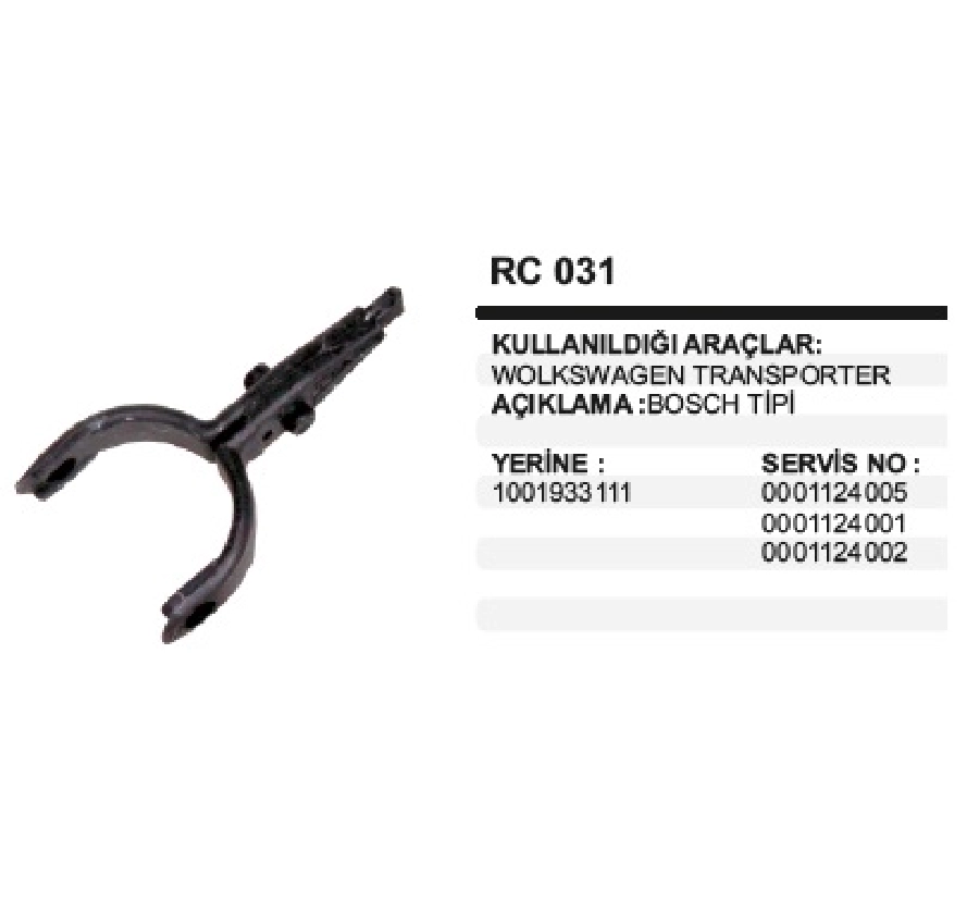 Marş Çatalı Bosch Tip - VW Transporter | OEM RC031