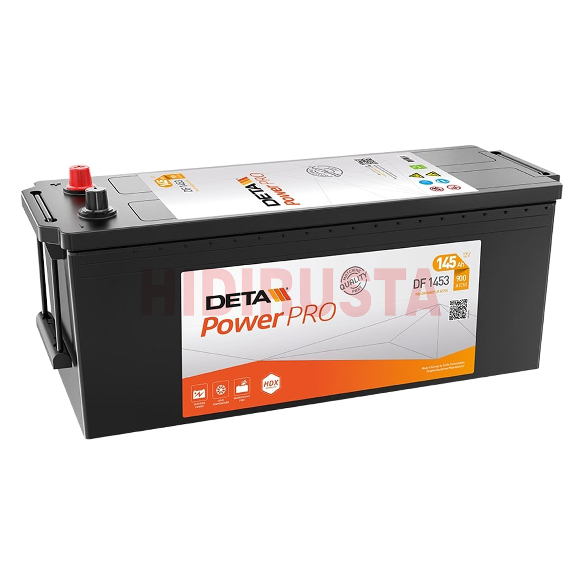 Akü Deta 12V 145 Ah 900A D04 (513×189×223) Powerpro Tam Kapalı Bakımsız