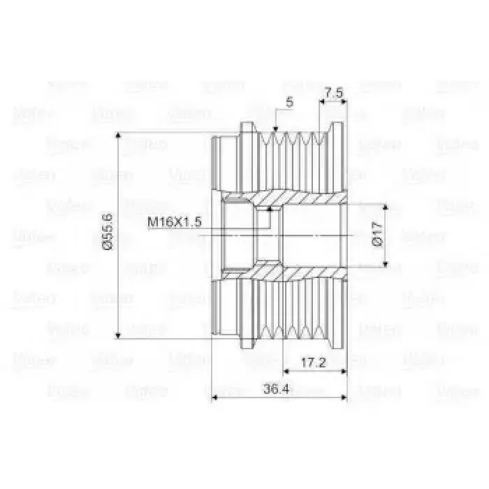 Alternator Kasnagi Passat 1,8T 96> | VALEO 588099 | OEM 058903119C