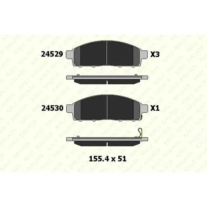 On Fren Balatasi Mitsubishi L200 2.5 D 4×4 2006-2012 Pajero 2008-> L200 2.4 2015-> Fiat Fullback 15-> | KALE B 24529 160 05 ANS | OEM 4605A198 4605A284 6000609714 6000611054