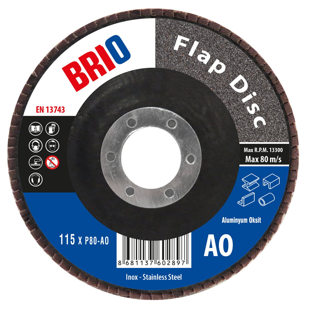 Flap Disk 115xP80 (Alüminyum Oksit)