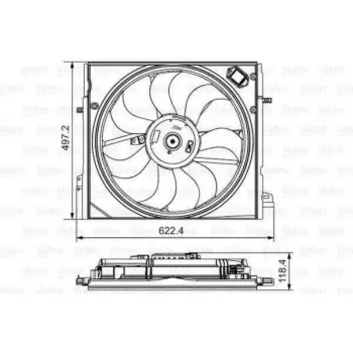 Radyator Fani Komple Nissan Qashqai 1.2-1.5-1.6 J11 Kasa 2013-> Xtrail T32 2014-> | VALEO 698582 | OEM 214814EB0A 214814EB0A 214814EB0B 214814EB0B