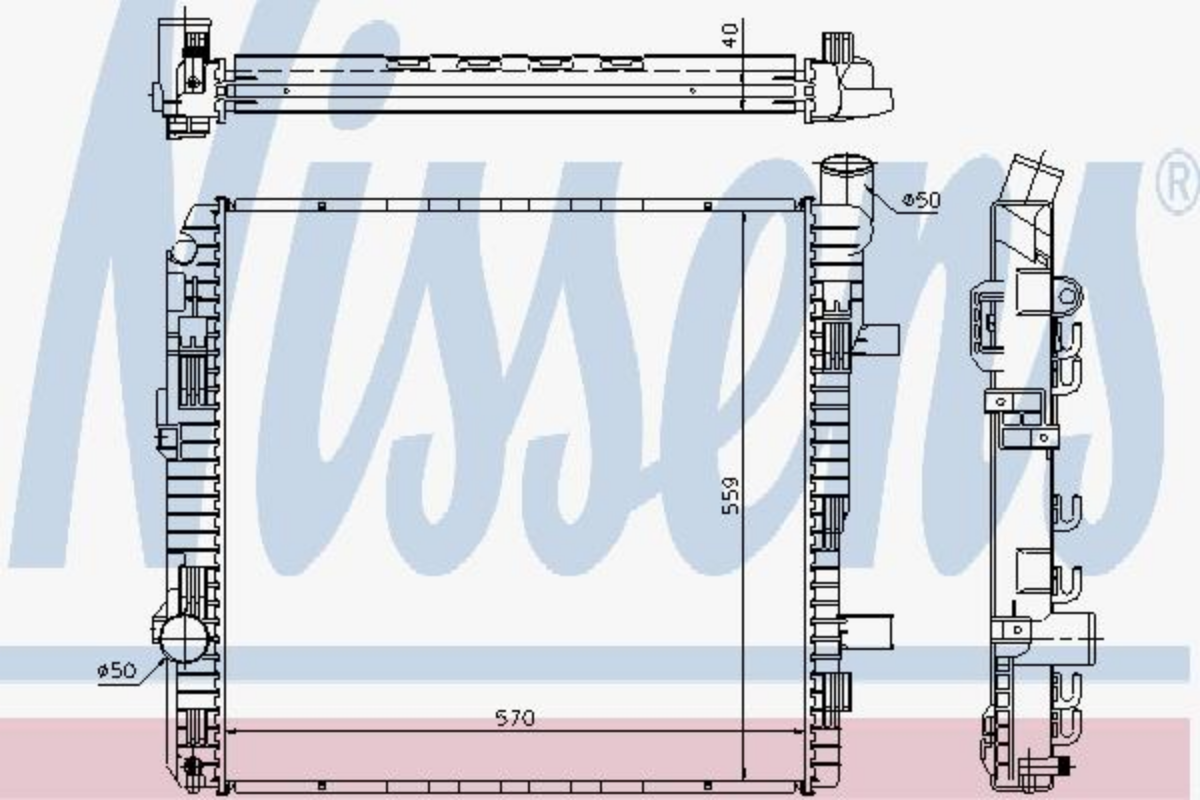 Su Radyatörü 668, 669 Vario | OEM 668 500 01 02