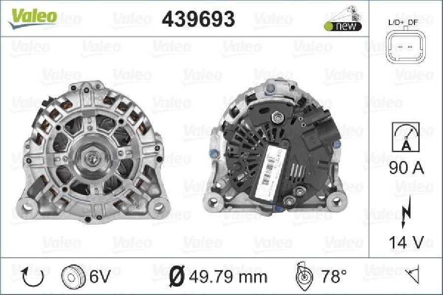 Alternatör 12V 80A C2-C3-207-307 9638544280 | OEM DAN515